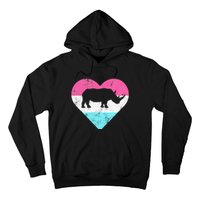 Retro Vintage Rhino Rhinoceros Gift Hoodie