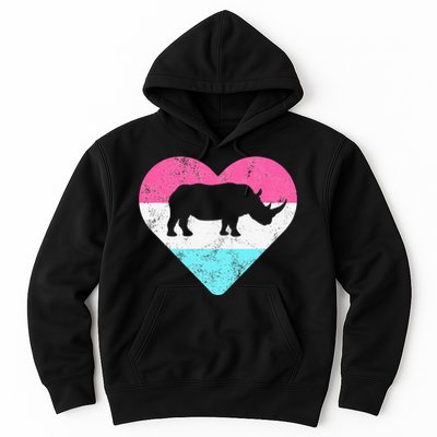 Retro Vintage Rhino Rhinoceros Gift Hoodie