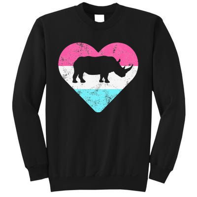 Retro Vintage Rhino Rhinoceros Gift Sweatshirt