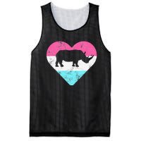 Retro Vintage Rhino Rhinoceros Gift Mesh Reversible Basketball Jersey Tank