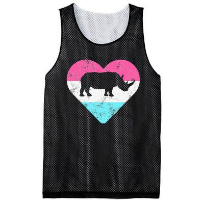 Retro Vintage Rhino Rhinoceros Gift Mesh Reversible Basketball Jersey Tank