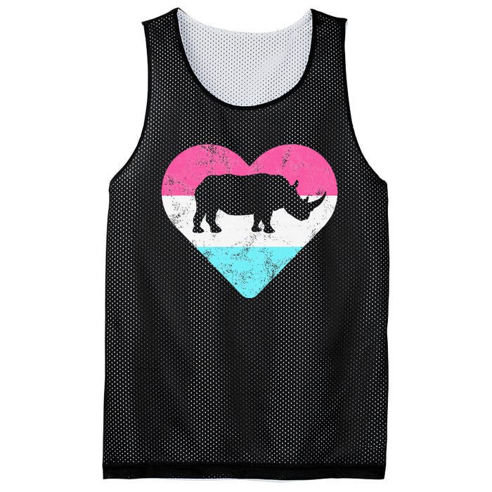 Retro Vintage Rhino Rhinoceros Gift Mesh Reversible Basketball Jersey Tank