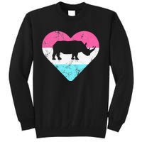 Retro Vintage Rhino Rhinoceros Gift Tall Sweatshirt