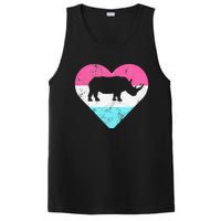 Retro Vintage Rhino Rhinoceros Gift PosiCharge Competitor Tank