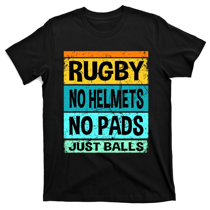 Retro Vintage Rugby Just Balls Players Fans T-Shirt