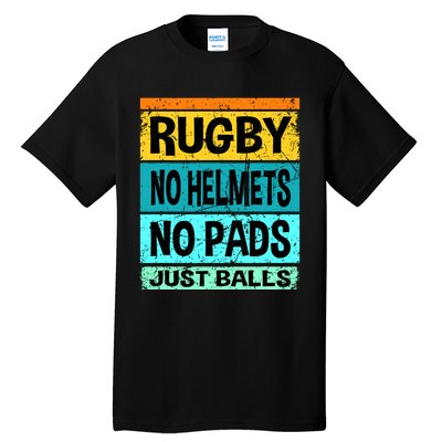 Retro Vintage Rugby Just Balls Players Fans Tall T-Shirt