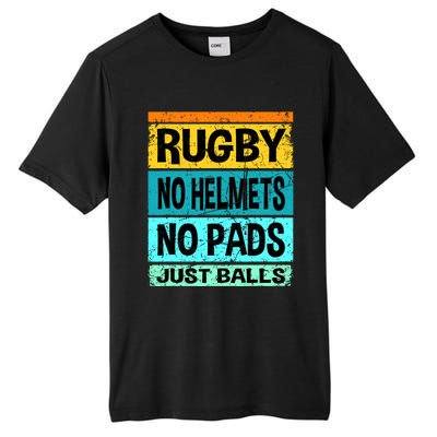 Retro Vintage Rugby Just Balls Players Fans Tall Fusion ChromaSoft Performance T-Shirt