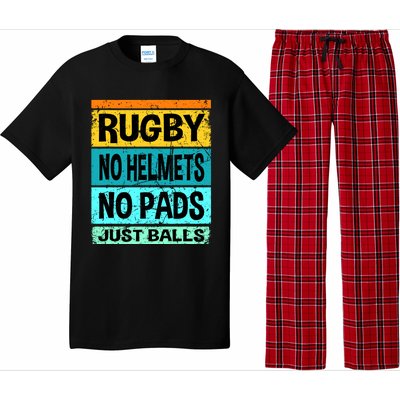 Retro Vintage Rugby Just Balls Players Fans Pajama Set