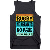 Retro Vintage Rugby Just Balls Players Fans Tank Top