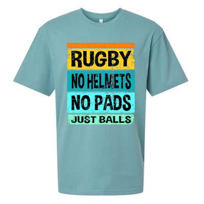 Retro Vintage Rugby Just Balls Players Fans Sueded Cloud Jersey T-Shirt