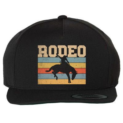 Rodeo Vintage Retro Wool Snapback Cap