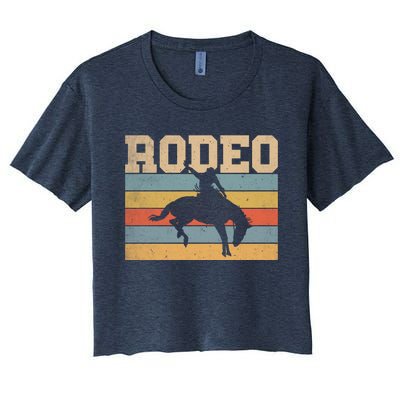 Rodeo Vintage Retro Women's Crop Top Tee