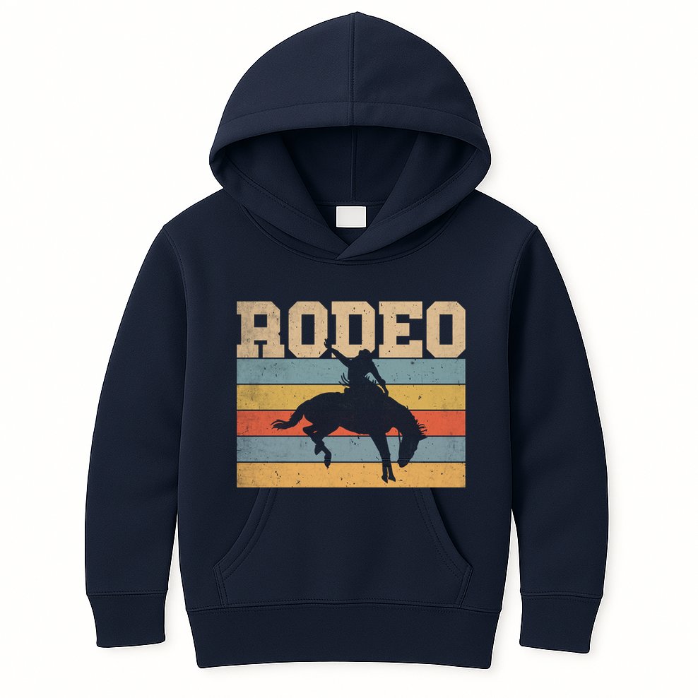 Rodeo Vintage Retro Kids Hoodie