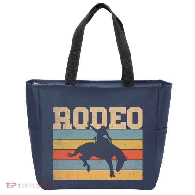Rodeo Vintage Retro Zip Tote Bag