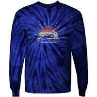 Retro Vintage Rocket Soccer Car Tie-Dye Long Sleeve Shirt