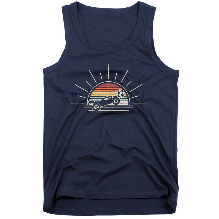 Retro Vintage Rocket Soccer Car Tank Top