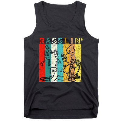 Retro Vintage Rasslin Pro Wrestling Fan Tank Top