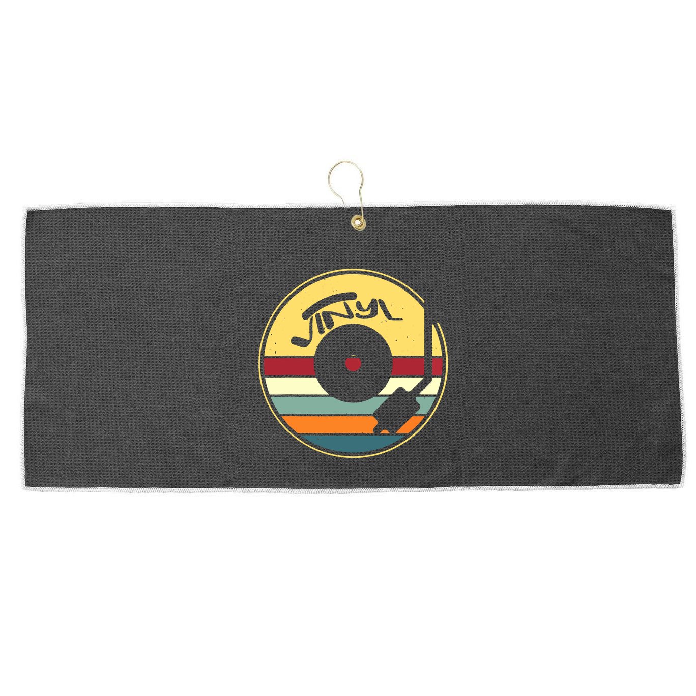 Retro Vinyl Record Vintage Vinyls Lp Record Large Microfiber Waffle Golf Towel