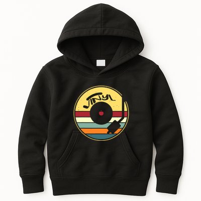 Retro Vinyl Record Vintage Vinyls Lp Record Kids Hoodie