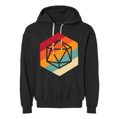 Retro Vintage Role Playing Game Boardgame Dice Garment-Dyed Fleece Hoodie