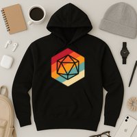 Retro Vintage Role Playing Game Boardgame Dice Hoodie