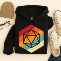 Retro Vintage Role Playing Game Boardgame Dice Hoodie