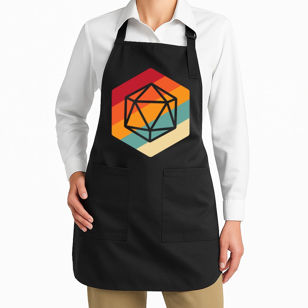 Retro Vintage Role Playing Game Boardgame Dice Apron