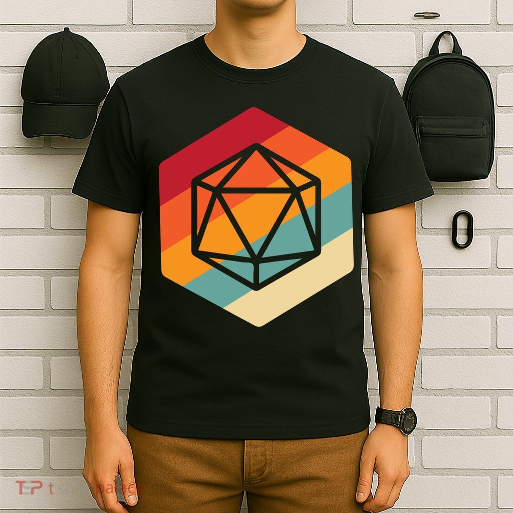 Retro Vintage Role Playing Game Boardgame Dice T-Shirt