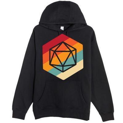 Retro Vintage Role Playing Game Boardgame Dice Premium Pullover Hoodie