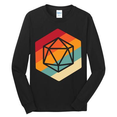 Retro Vintage Role Playing Game Boardgame Dice Tall Long Sleeve T-Shirt