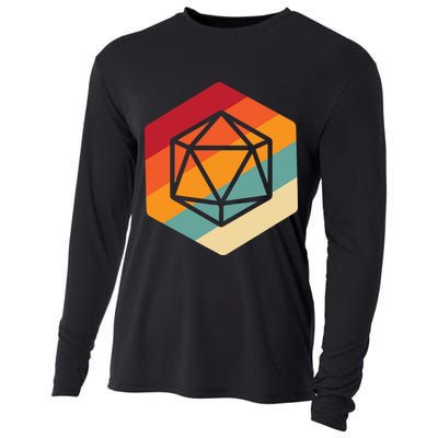 Retro Vintage Role Playing Game Boardgame Dice Cooling Performance Long Sleeve Crew