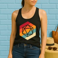 Retro Vintage Role Playing Game Boardgame Dice Womens Tank Top