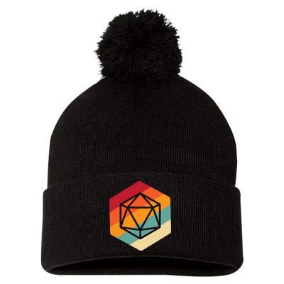 Retro Vintage Role Playing Game Boardgame Dice Pom Pom 12in Knit Beanie