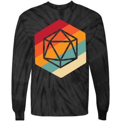 Retro Vintage Role Playing Game Boardgame Dice Tie-Dye Long Sleeve Shirt
