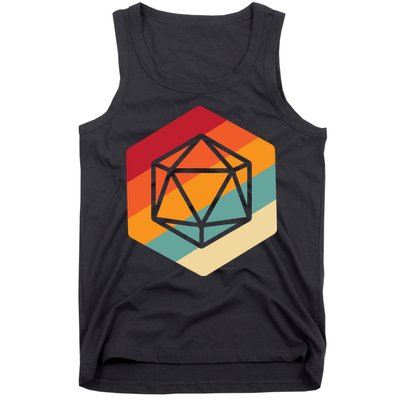 Retro Vintage Role Playing Game Boardgame Dice Tank Top