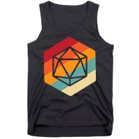 Retro Vintage Role Playing Game Boardgame Dice Tank Top