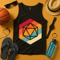 Retro Vintage Role Playing Game Boardgame Dice Tank Top
