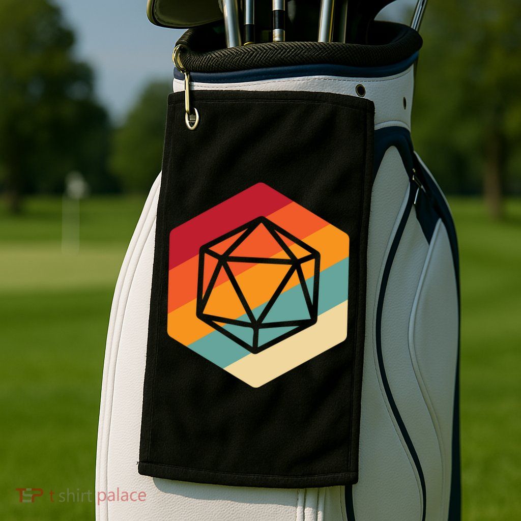 Retro Vintage Role Playing Game Boardgame Dice Golf Towel