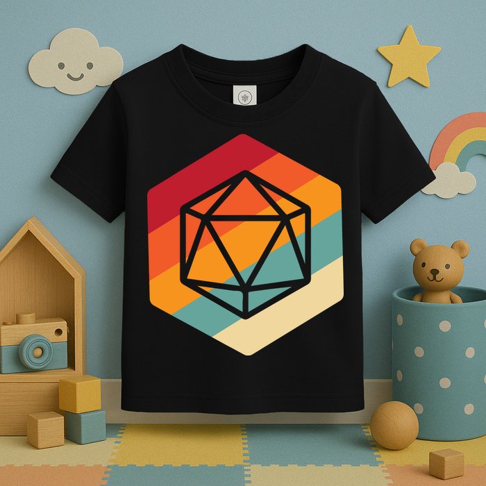 Retro Vintage Role Playing Game Boardgame Dice Toddler T-Shirt