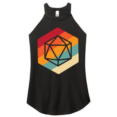 Retro Vintage Role Playing Game Boardgame Dice Women's Perfect Tri Rocker Tank