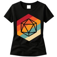 Retro Vintage Role Playing Game Boardgame Dice Womens T-Shirt