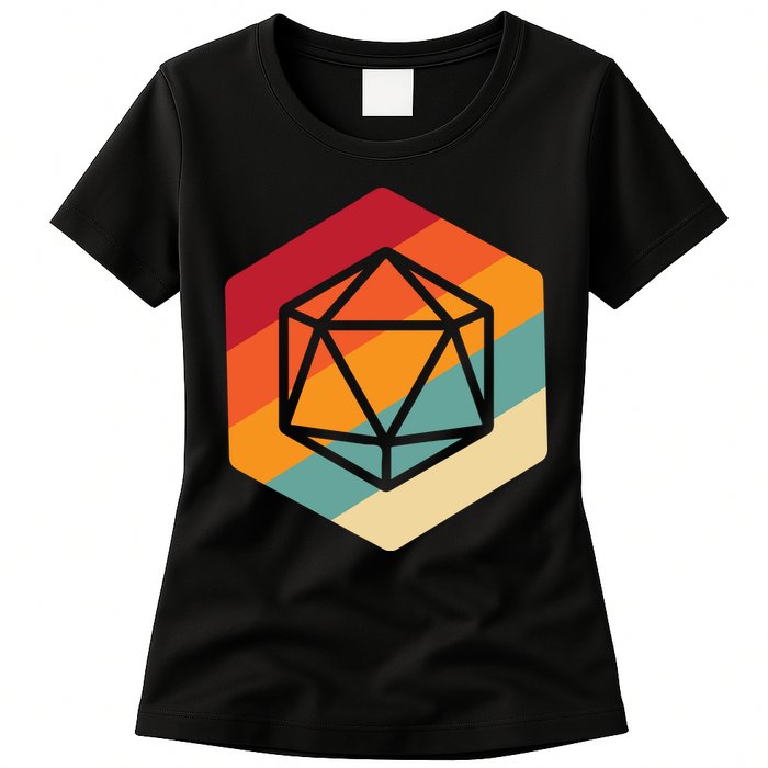 Retro Vintage Role Playing Game Boardgame Dice Womens T-Shirt