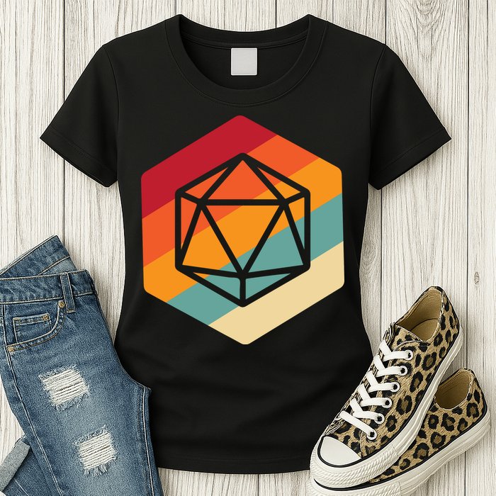 Retro Vintage Role Playing Game Boardgame Dice Womens T-Shirt
