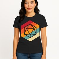 Retro Vintage Role Playing Game Boardgame Dice Womens T-Shirt