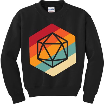 Retro Vintage Role Playing Game Boardgame Dice Kids Sweatshirt