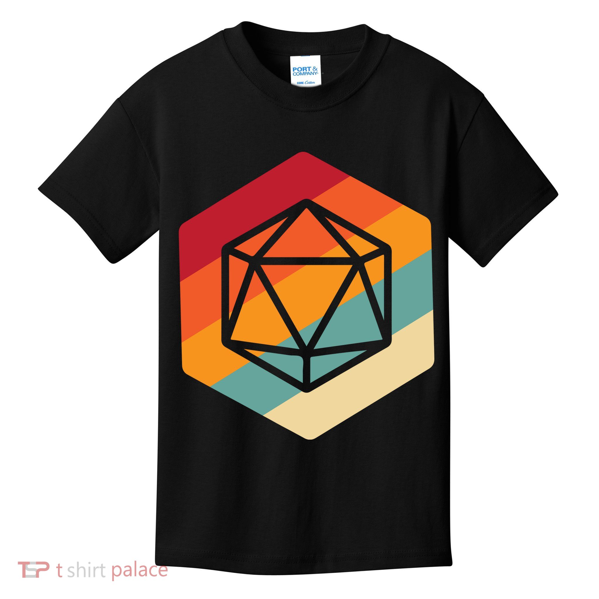 Retro Vintage Role Playing Game Boardgame Dice Kids T-Shirt