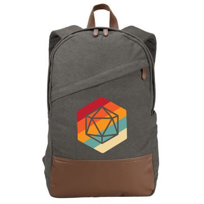 Retro Vintage Role Playing Game Boardgame Dice Cotton Canvas Backpack