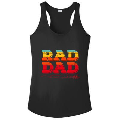 Retro Vintage Rad Dad Funny Gift Ladies PosiCharge Competitor Racerback Tank
