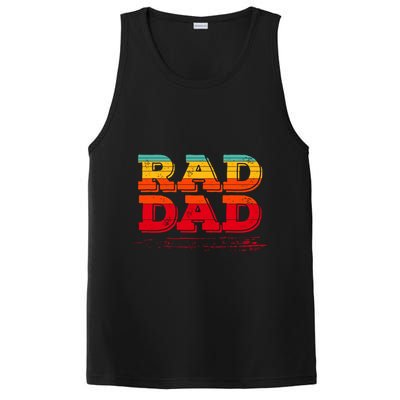 Retro Vintage Rad Dad Funny Gift PosiCharge Competitor Tank