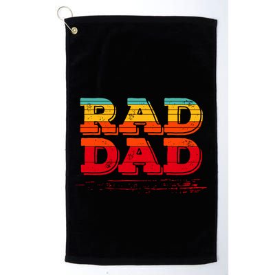 Retro Vintage Rad Dad Funny Gift Golf Towel